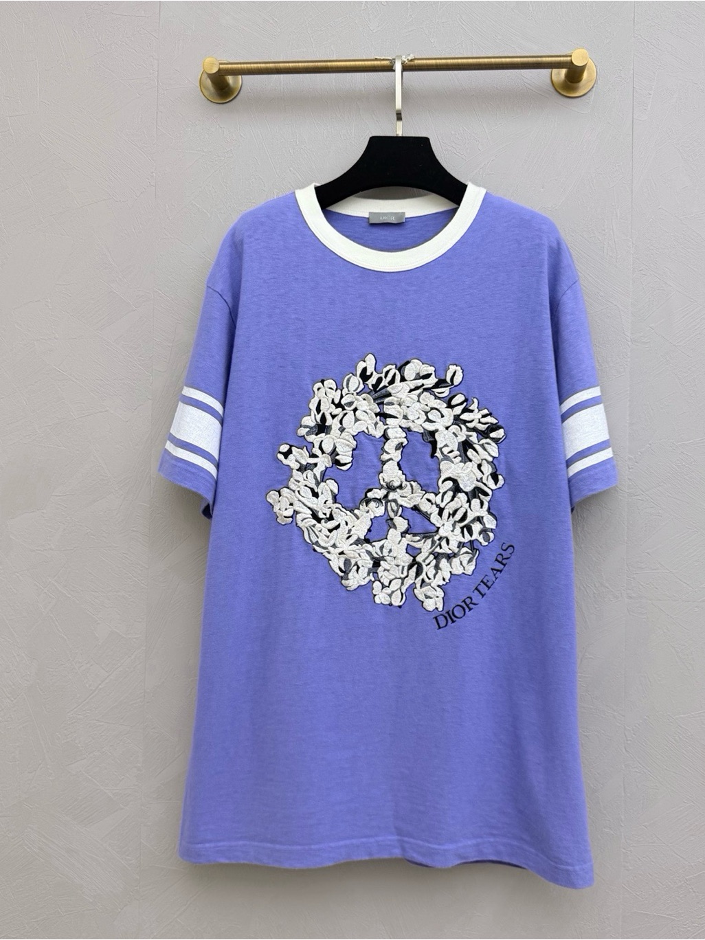 Dior Lilac And White Graphic Tee - Dior Tears